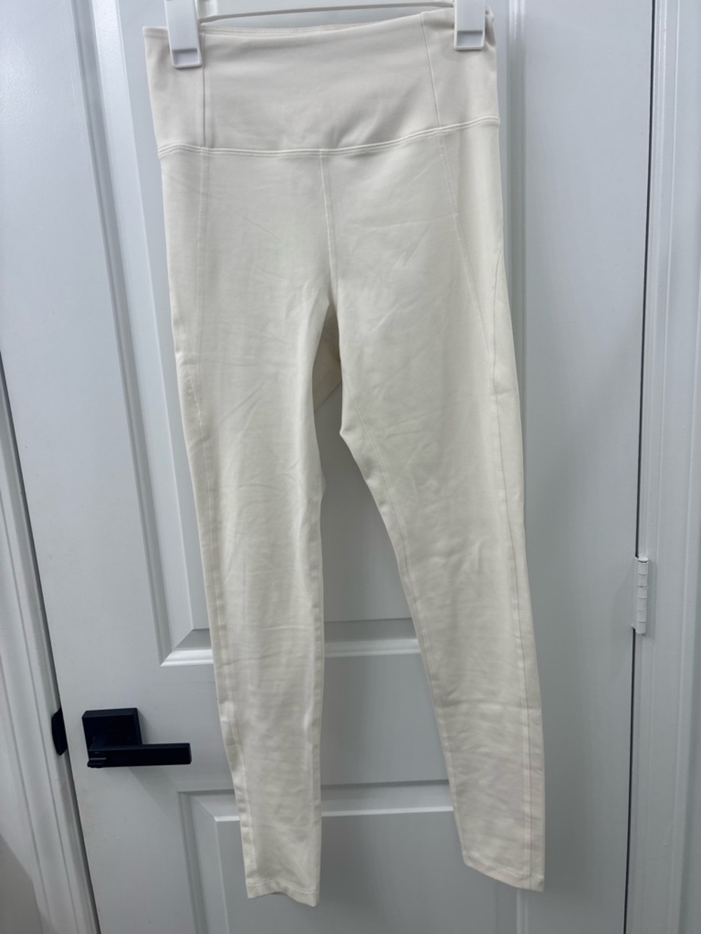 Girlfriend Collective Compressive High Rise Legging Ivory M Medium Compression